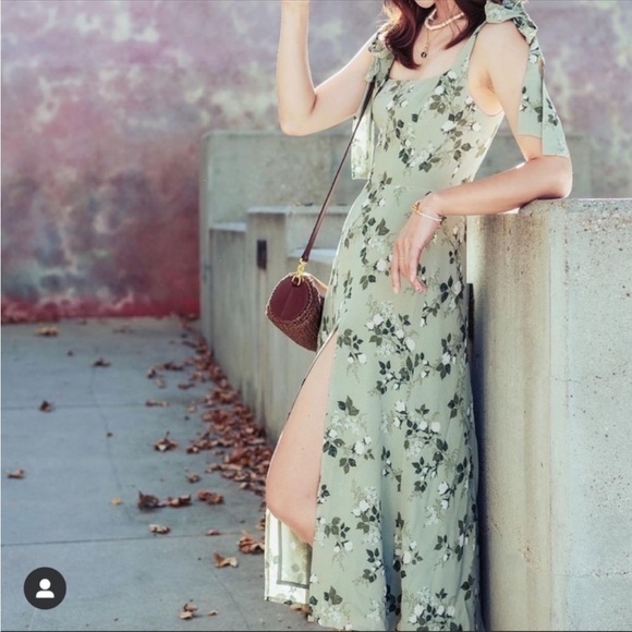 Reformation Twilight Dress Verde